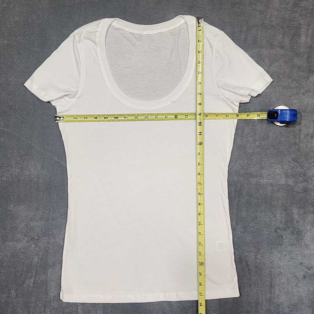 White Cotton Scoop Neck Short Sleeve T-Shirt 3 Pack Medium - Picture 3 of 3